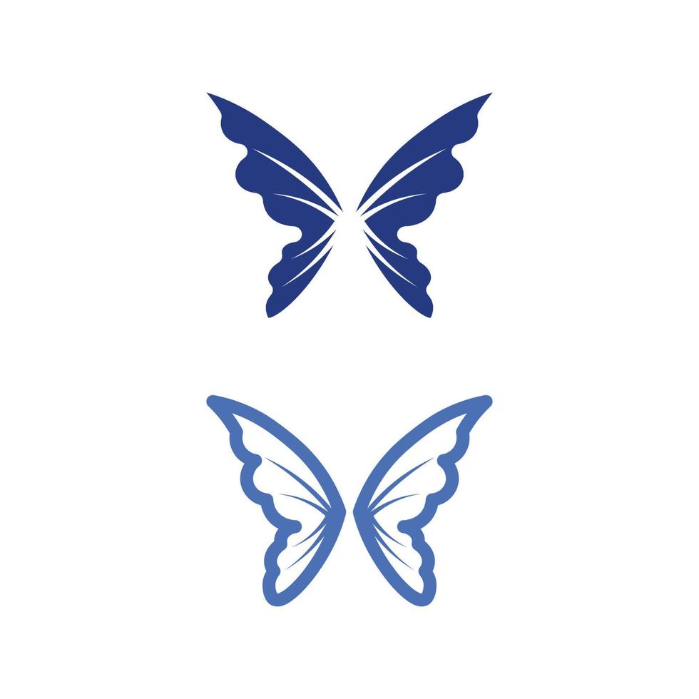 mariposa y belleza conceptual simple, colorido icono. logo. ilustración vectorial vector