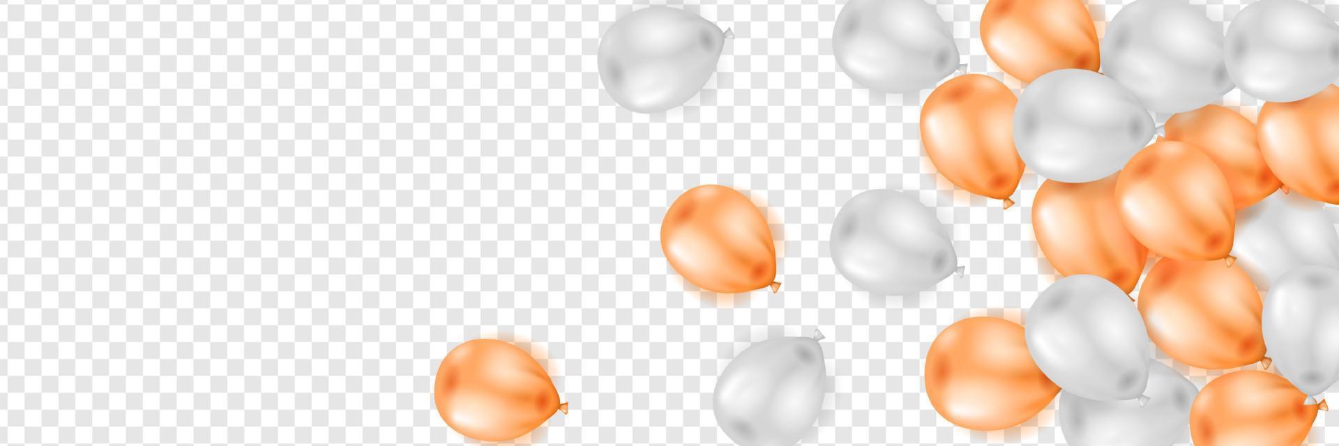 Happy birthday background design with realistic balloons vector
