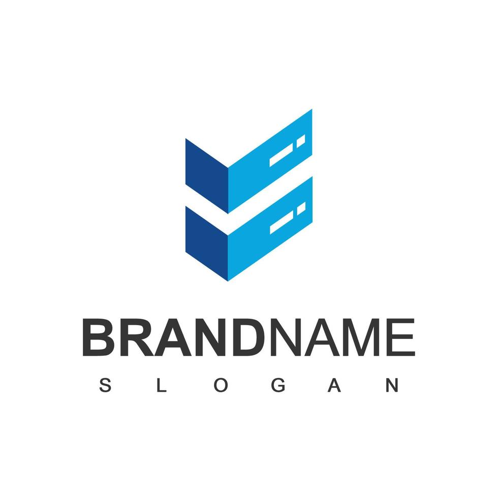 Server logo design template, Data Center And Server Icon Vector