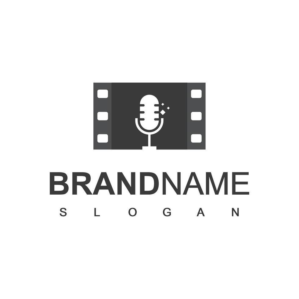 Podcast Channel Or Radio Logo Design Template vector