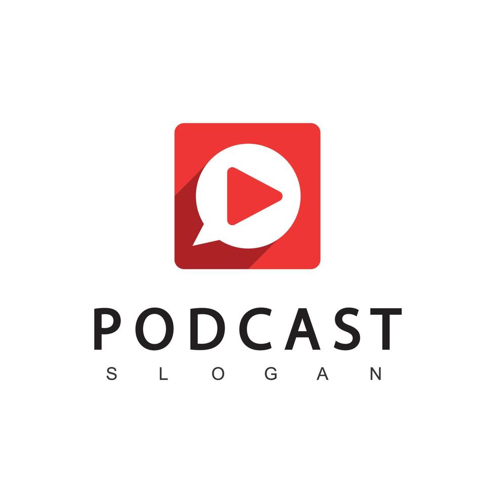 canal de podcast o plantilla de diseño de logotipo de radio vector