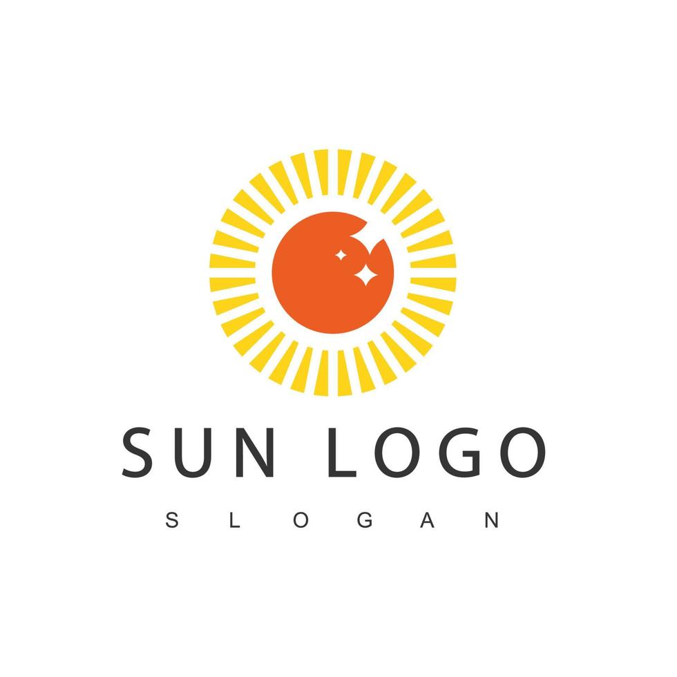 plantilla de diseño de logotipo de sol, icono de sol creativo abstracto vector