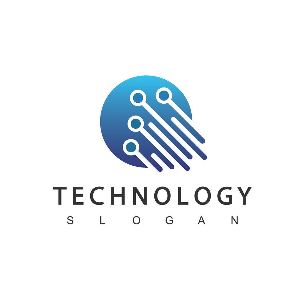 Abstract Technology Logo Design Template vector