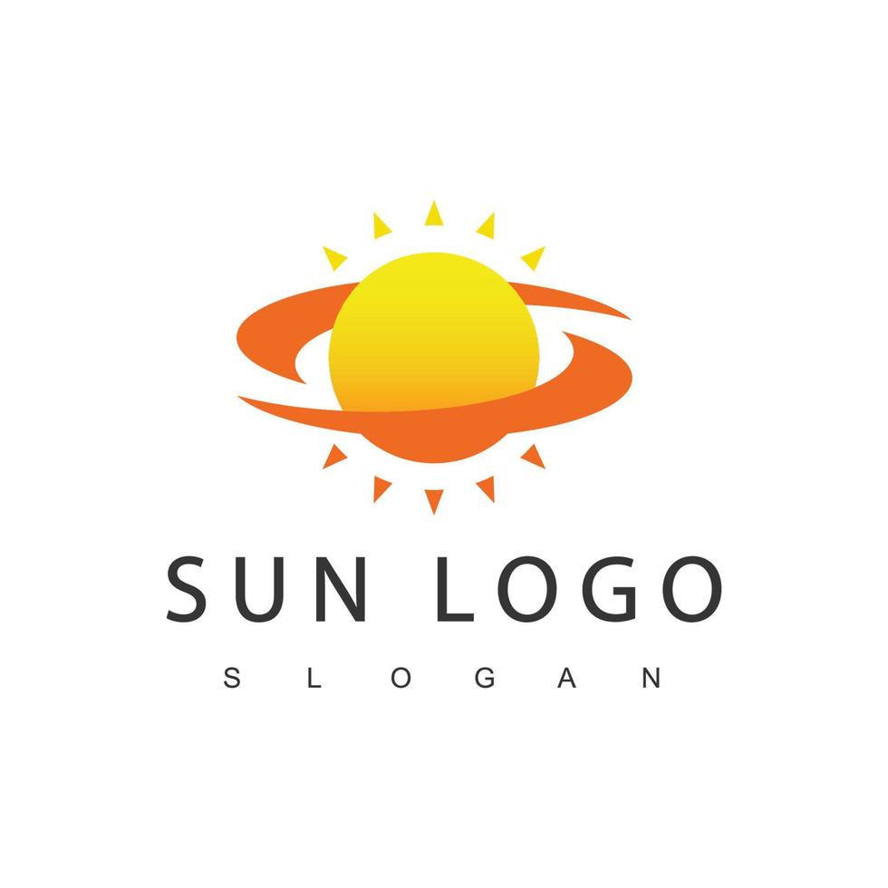 Sun Logo Design Template, abstract creative sun icon vector