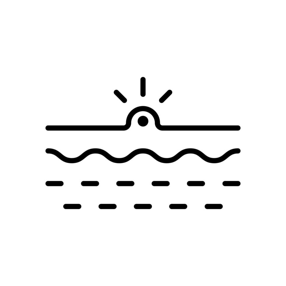 Pimple and Inflammation Sebum Line Icon. Skin Acne, Blackhead, Comedo Linear Pictogram. Deep Pustule Skin Problem Outline Icon. Isolated Vector Illustration.