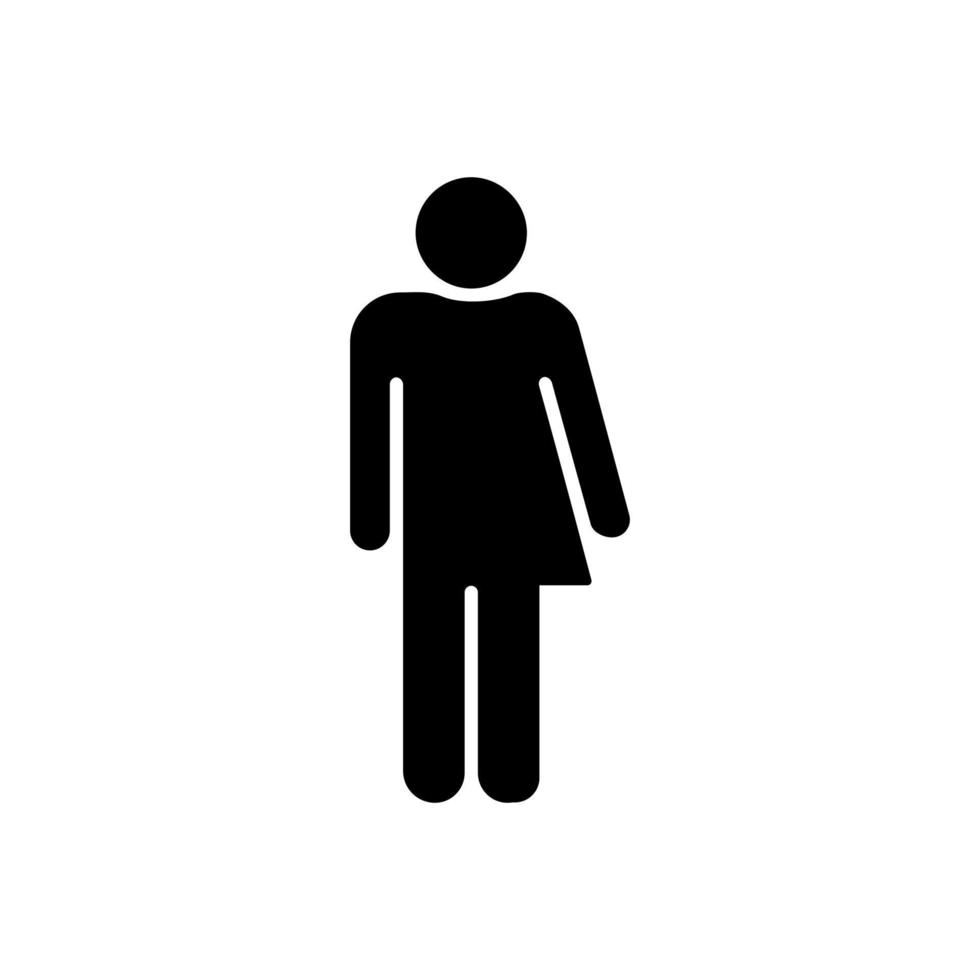 Transgender Icon Concept. Sign of Toilet for Transgender. WC Symbol for Transsexual People. All Gender Washroom Silhouette Icon. Trans, Unisex, Lgbt Restroom Pictogram. Isolated Vector Illustration.