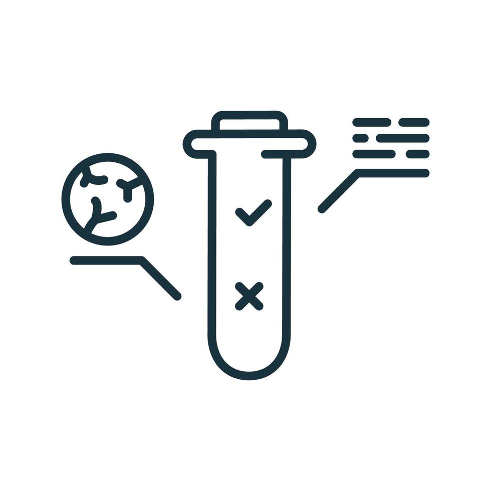 Research of Gene Modified Meat Line Icon. Dna Molecule, Meat Structure Outline Pictogram. Artificial Food and Test Tube. Genetic Cultured Meat Icon. Isolated Vector Illustration.