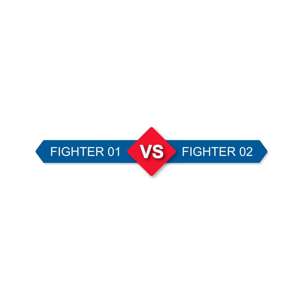 contra batalla. vs vector de plantilla para juego