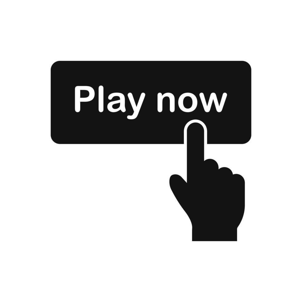 Play now button. Click on the button. Vector