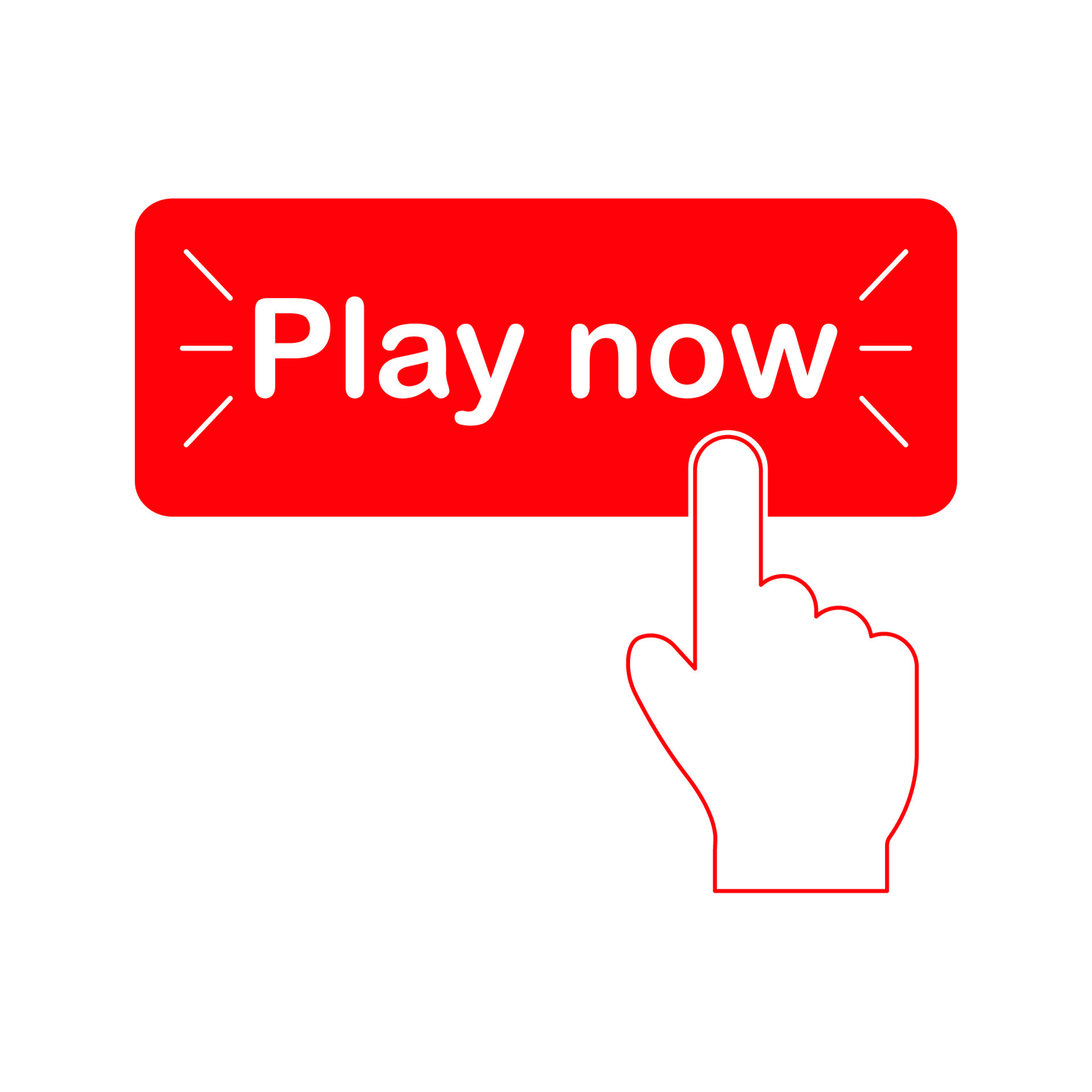 Play now button. Click on the red button. Vector 5724656 Vector Art at  Vecteezy