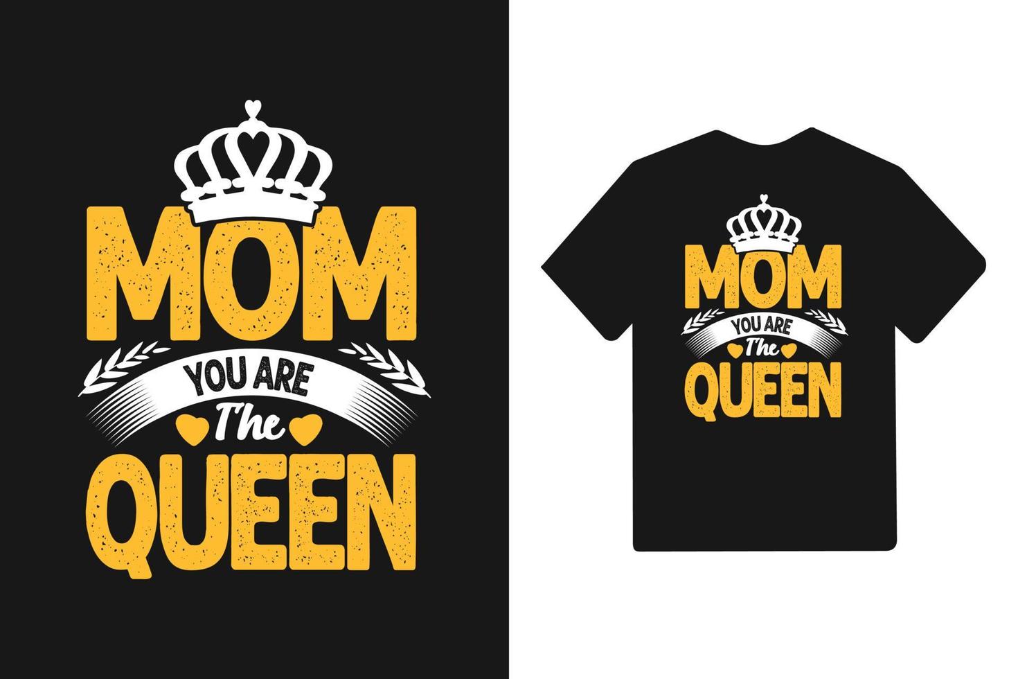 mamá eres la reina diseño de camiseta del día de la madre vector