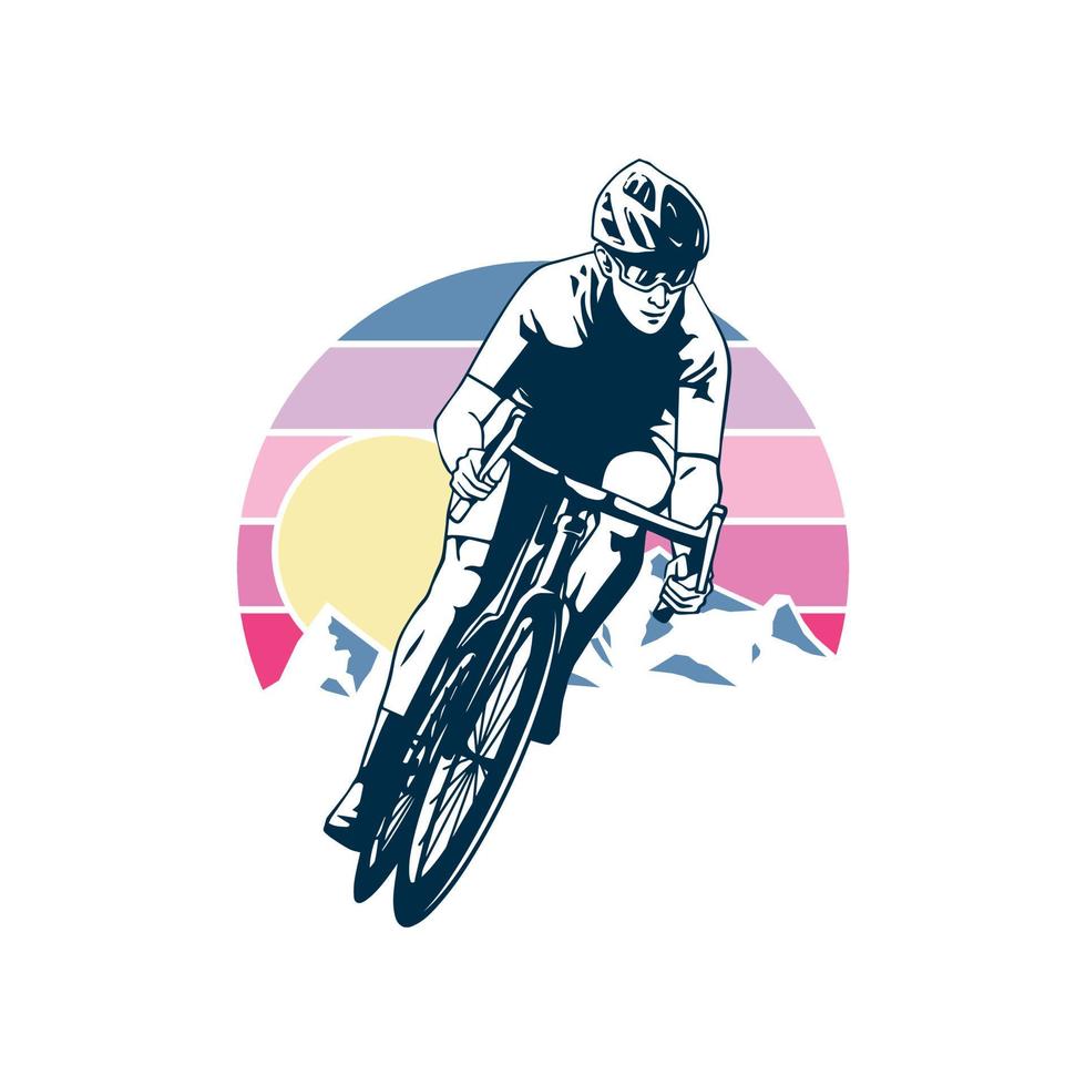 ilustración de deportes de bicicleta vector