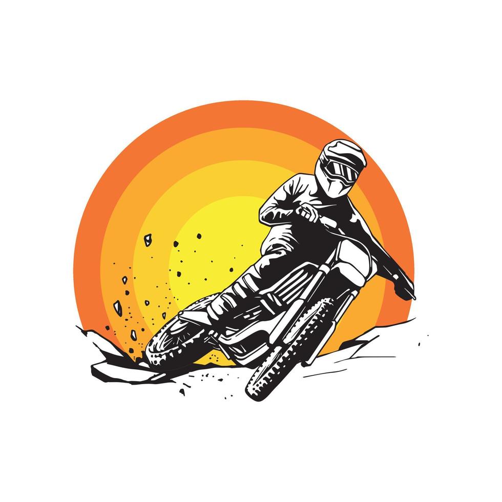 motocross artwork for element design vector