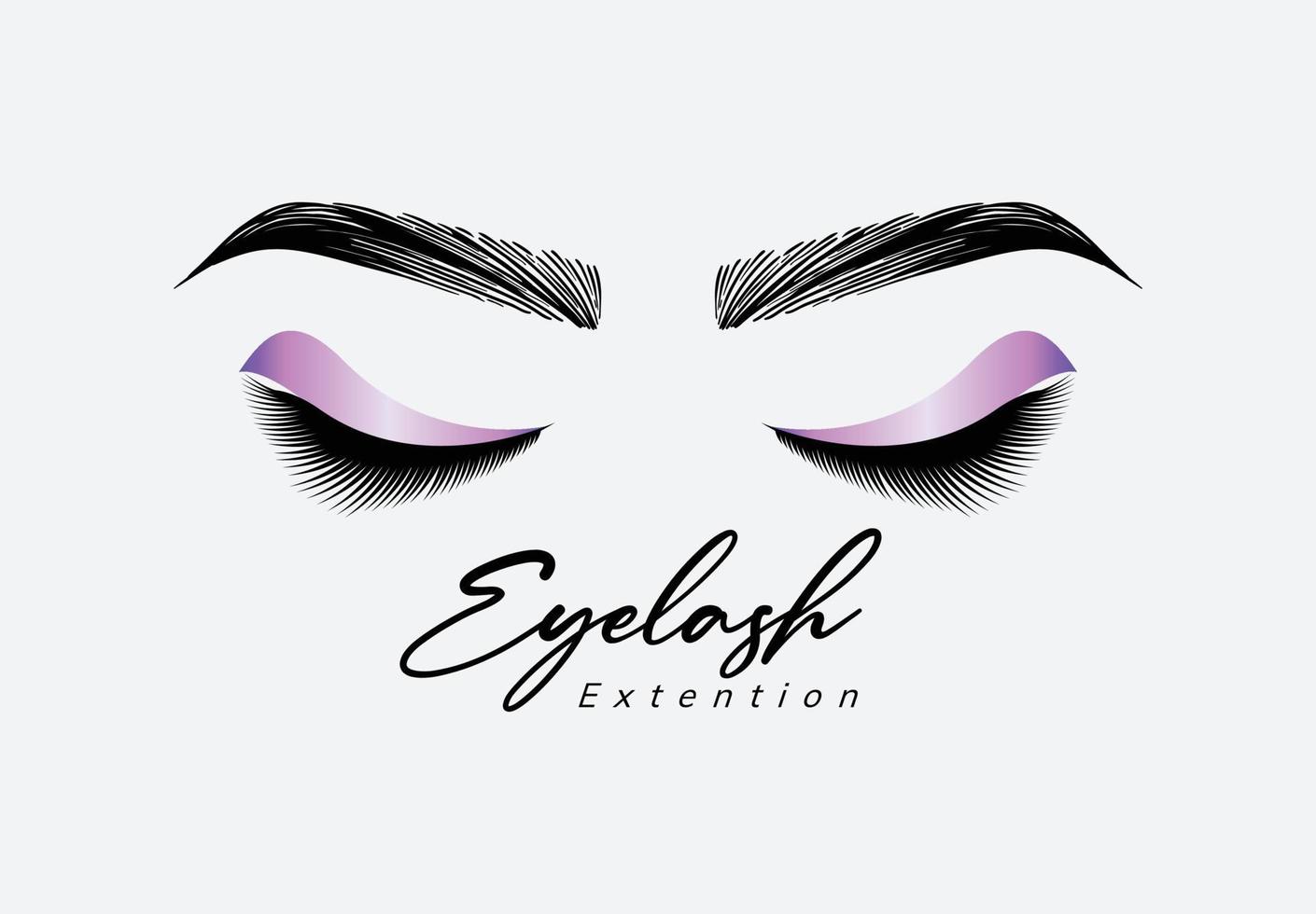 beauty eyelash logo vector