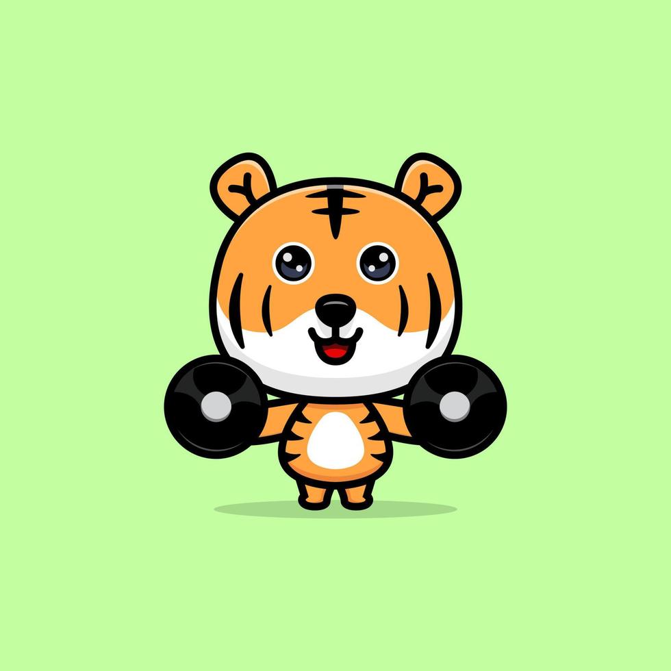 Cute tiger cartoon mascot illustration. design of animal mascot for a storybook, animation, or print product vector