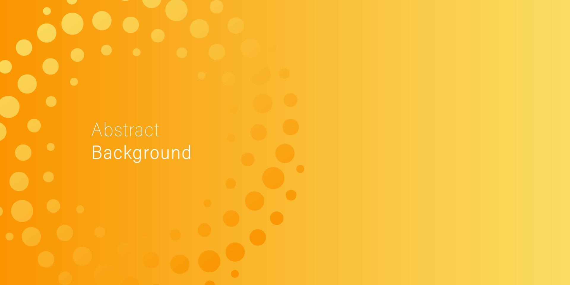 Yellow Spiral Dotted Background. Color Pattern with Circle Halftone. Orange Gradient Background in Polka Dot. Minimal Layout. Abstract Modern Design. Vector Illustration.