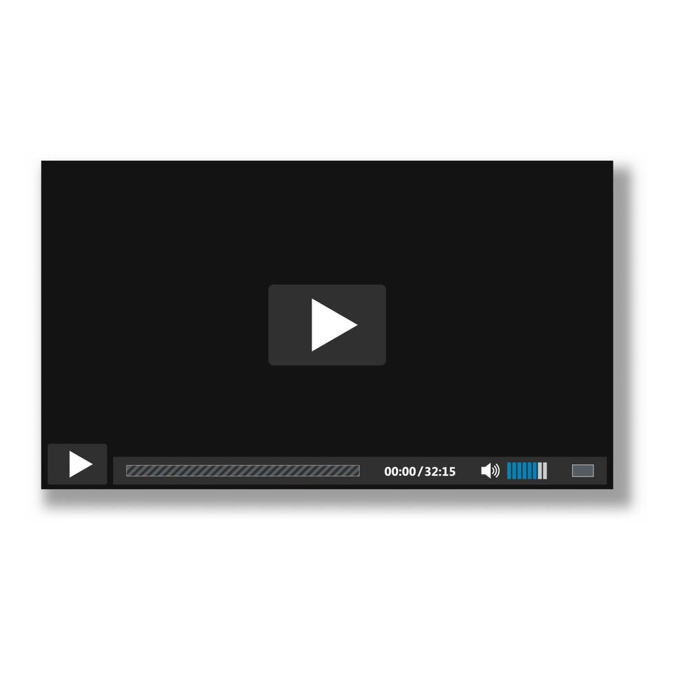 Player for web and mobile apps. Video player interface background. Vector illustration