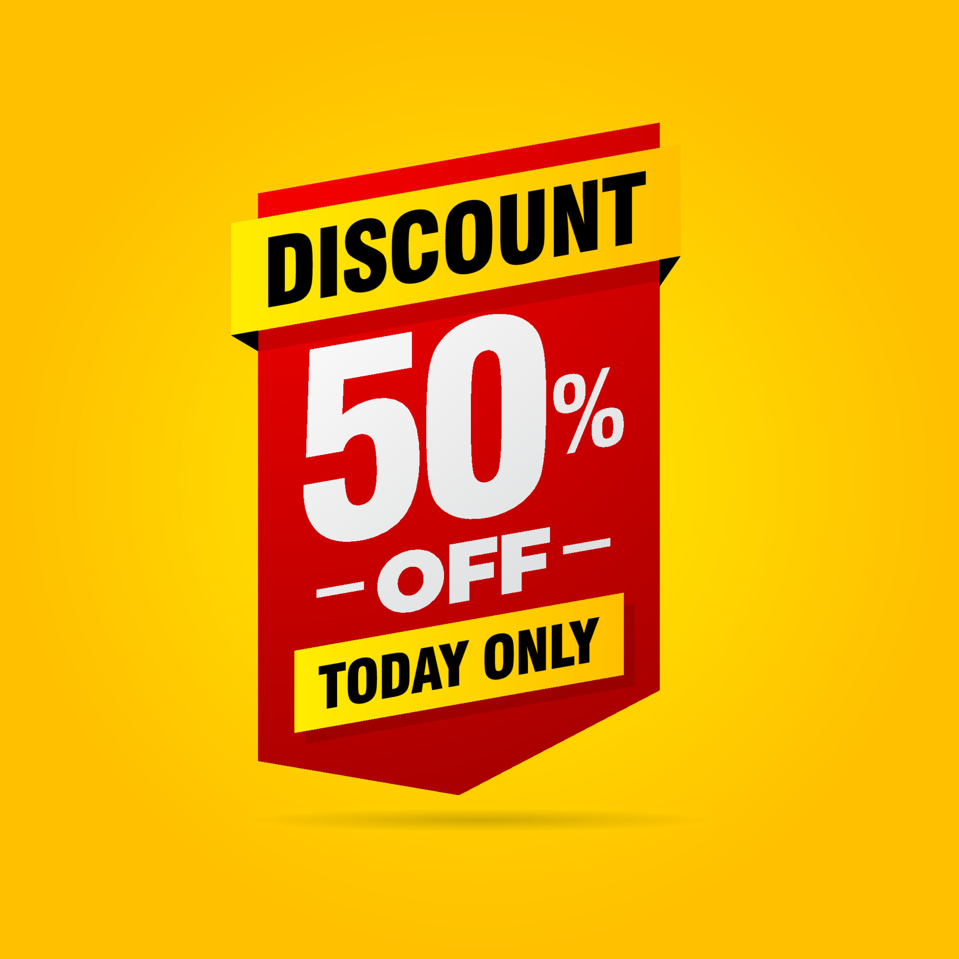 Special offer sale red tag isolated vector illustration. Discount offer