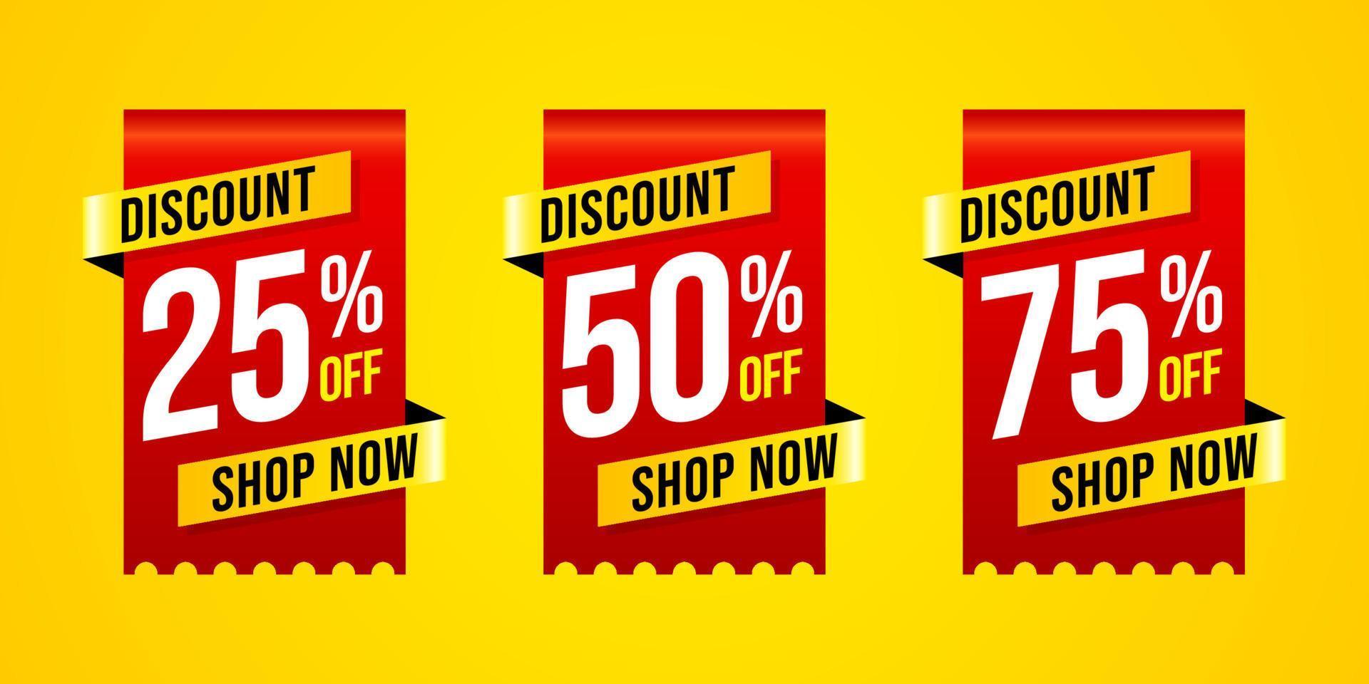 50 Percent Off sale price sticker for retail shop