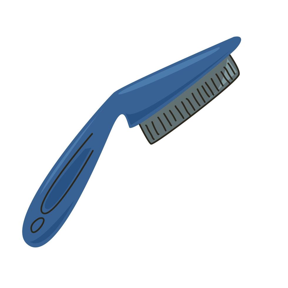 A comb with a tilt for caring for the fur of pets. vector