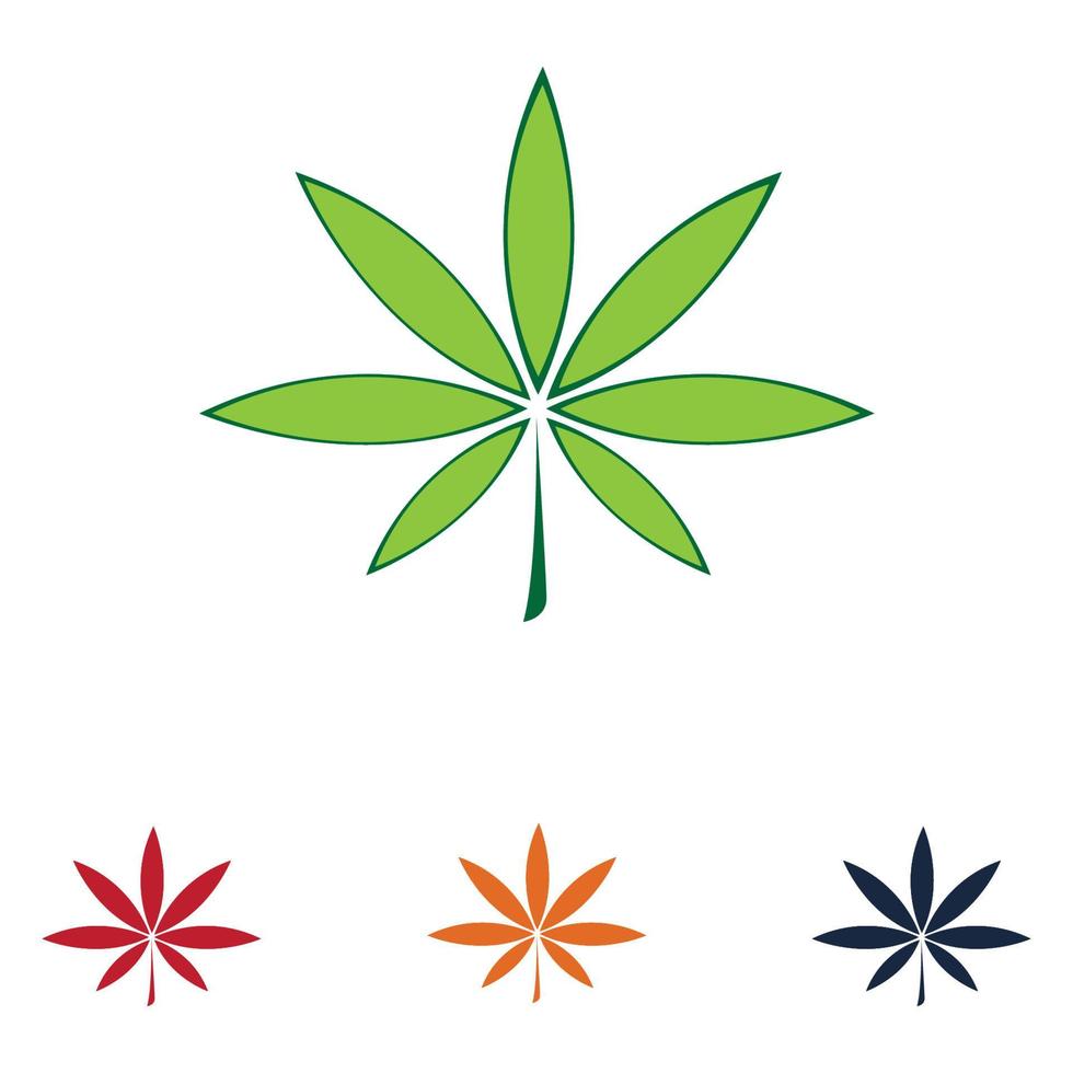 diseño de logotipo de cannabis vector