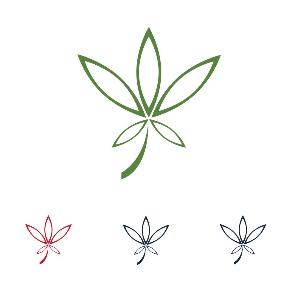 diseño de logotipo de cannabis vector