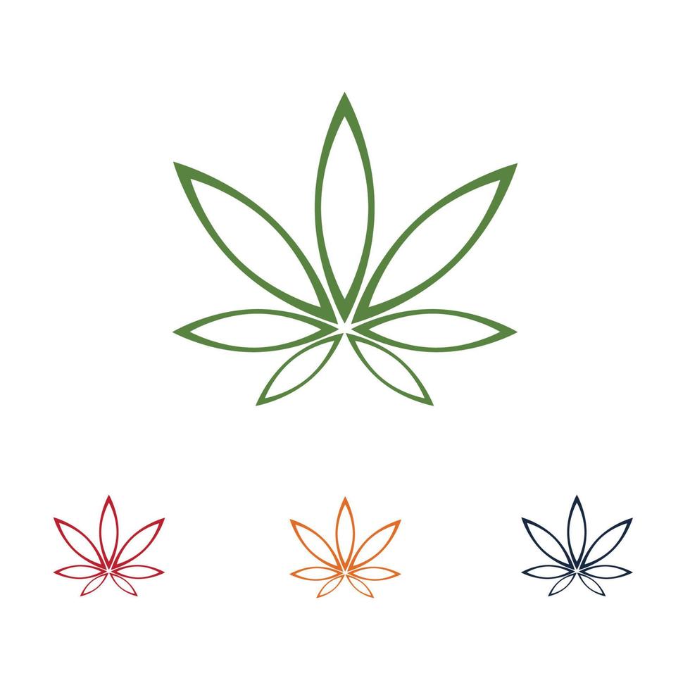 diseño de logotipo de cannabis vector