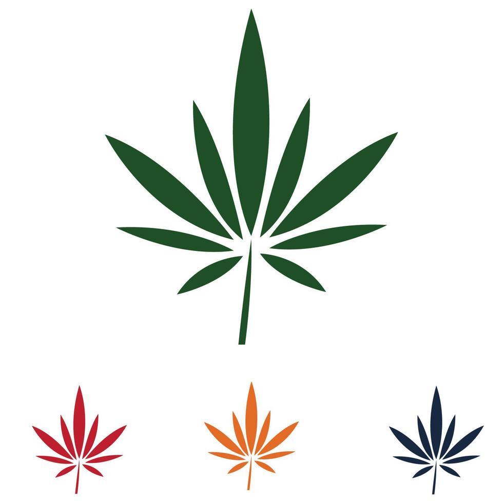 diseño de logotipo de cannabis vector