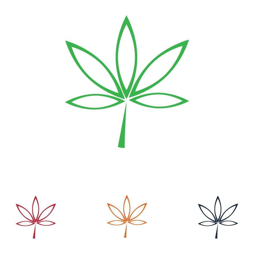 diseño de logotipo de cannabis vector