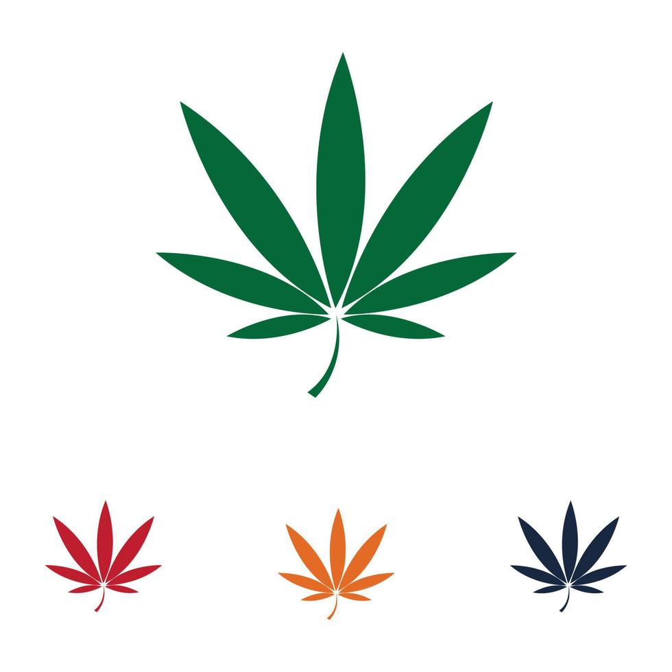 diseño de logotipo de cannabis vector