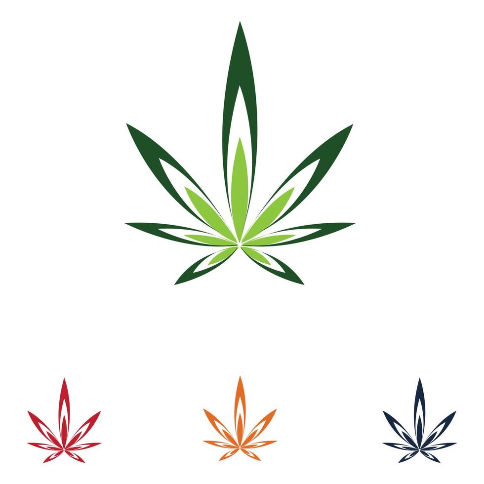 diseño de logotipo de cannabis vector