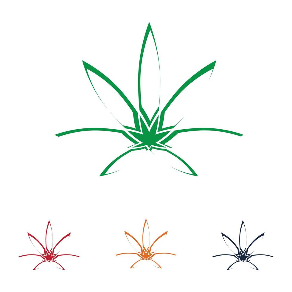 diseño de logotipo de cannabis vector