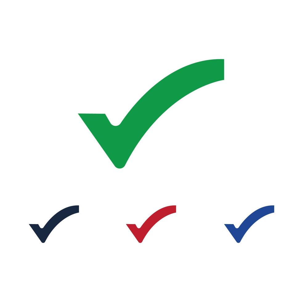 checkmark logo design vector