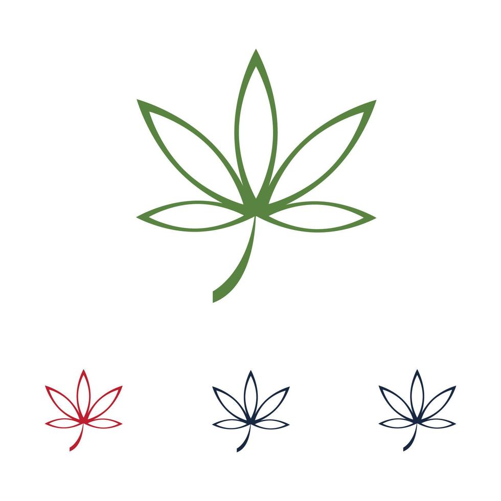 diseño de logotipo de cannabis vector