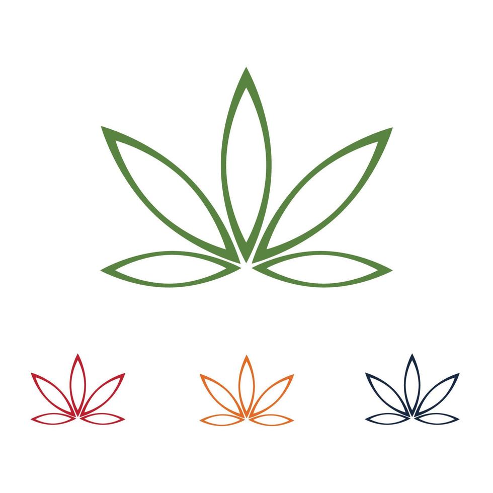 diseño de logotipo de cannabis vector