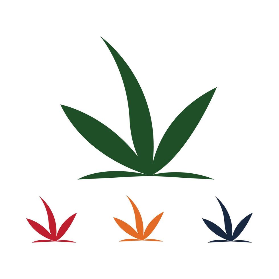 diseño de logotipo de cannabis vector