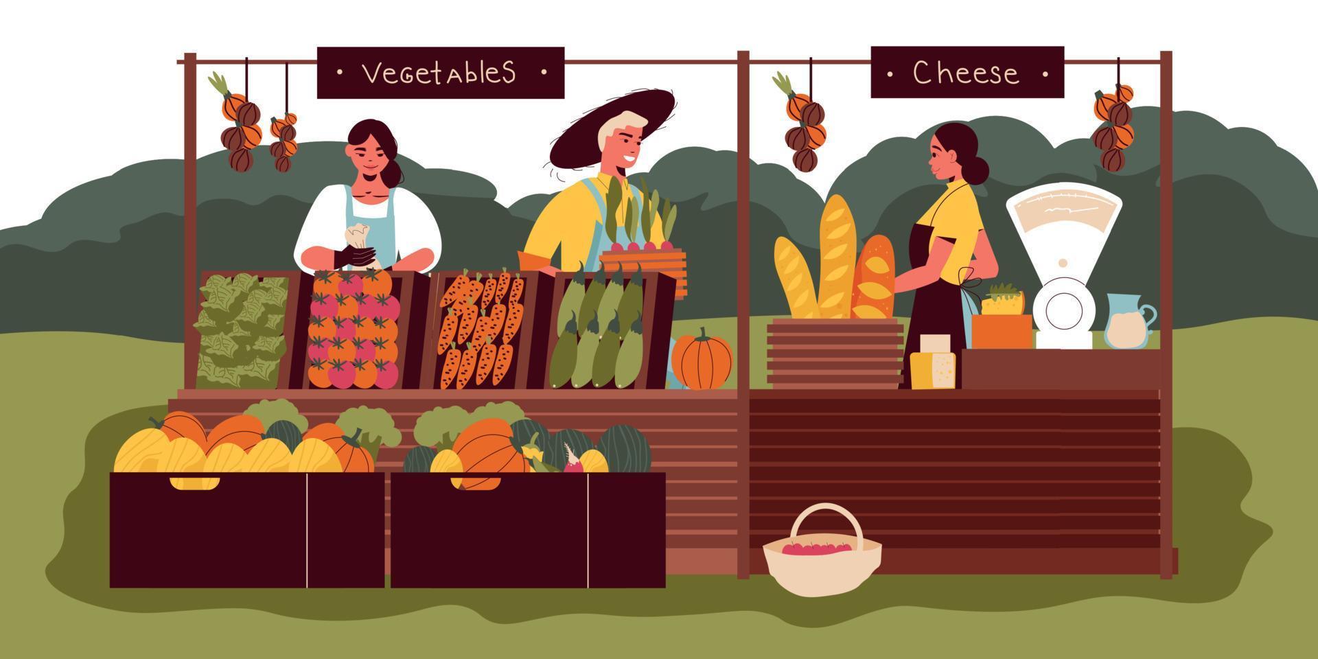 Farm Market Background vector