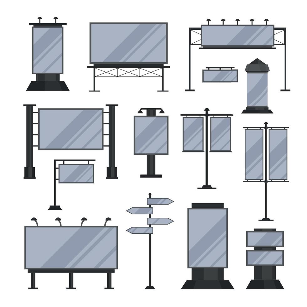 Street Ad Places Set vector