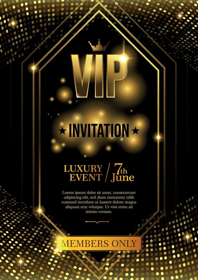 VIP Invitation Vertical Poster vector