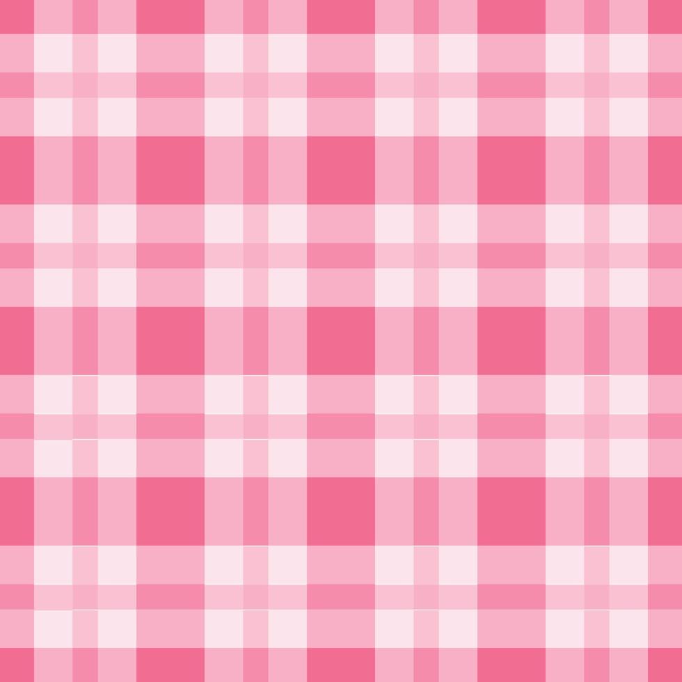 Pink seamless pattern cloth graphic simple square tartan pattern vector