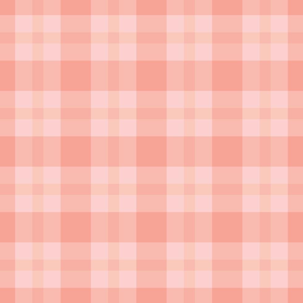 Peach pink seamless pattern cloth graphic simple square tartan pattern vector