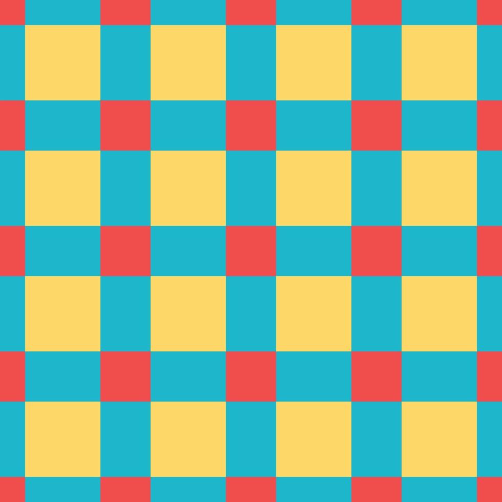 fun color seamless pattern cloth graphic simple square tartan pattern vector
