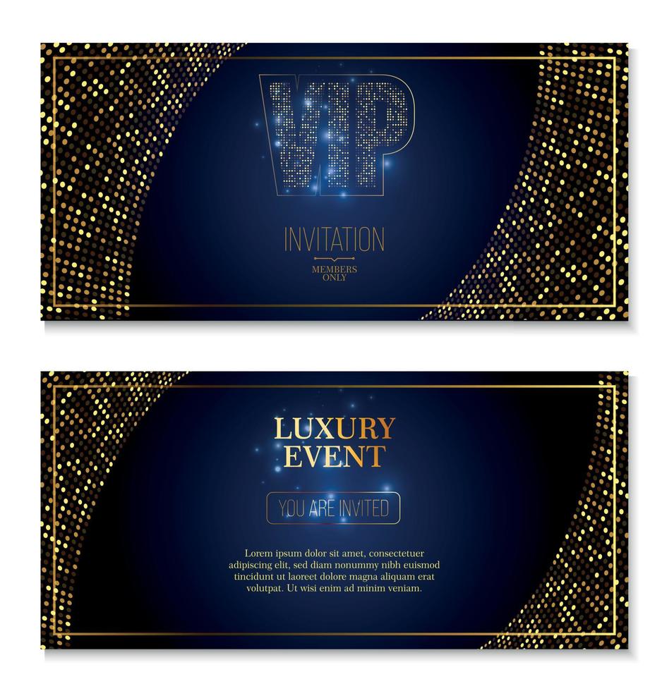 Luxury Event Horizontal Banners vector