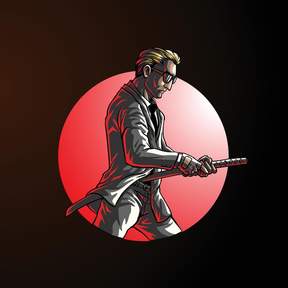 urban assassin vector draw illustration