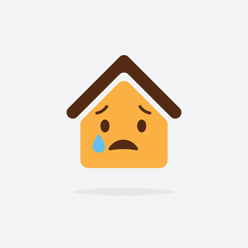 House Vector Icon. House Emoji. Funny House Icon.