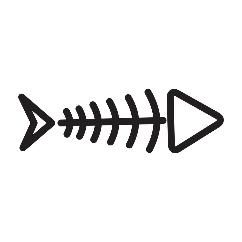 lines fish bone logo symbol vector icon illustration graphic design