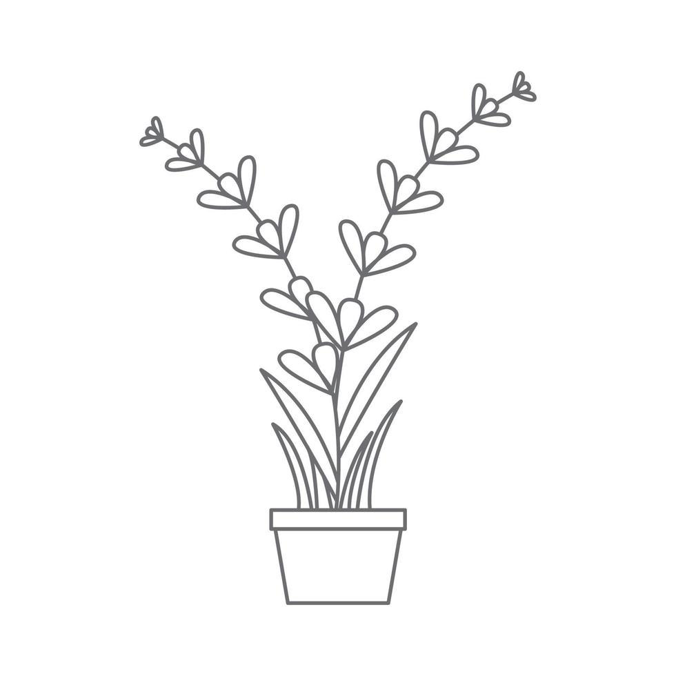 Linesl plantas de lavanda símbolo del logotipo icono vectorial ilustración diseño gráfico vector