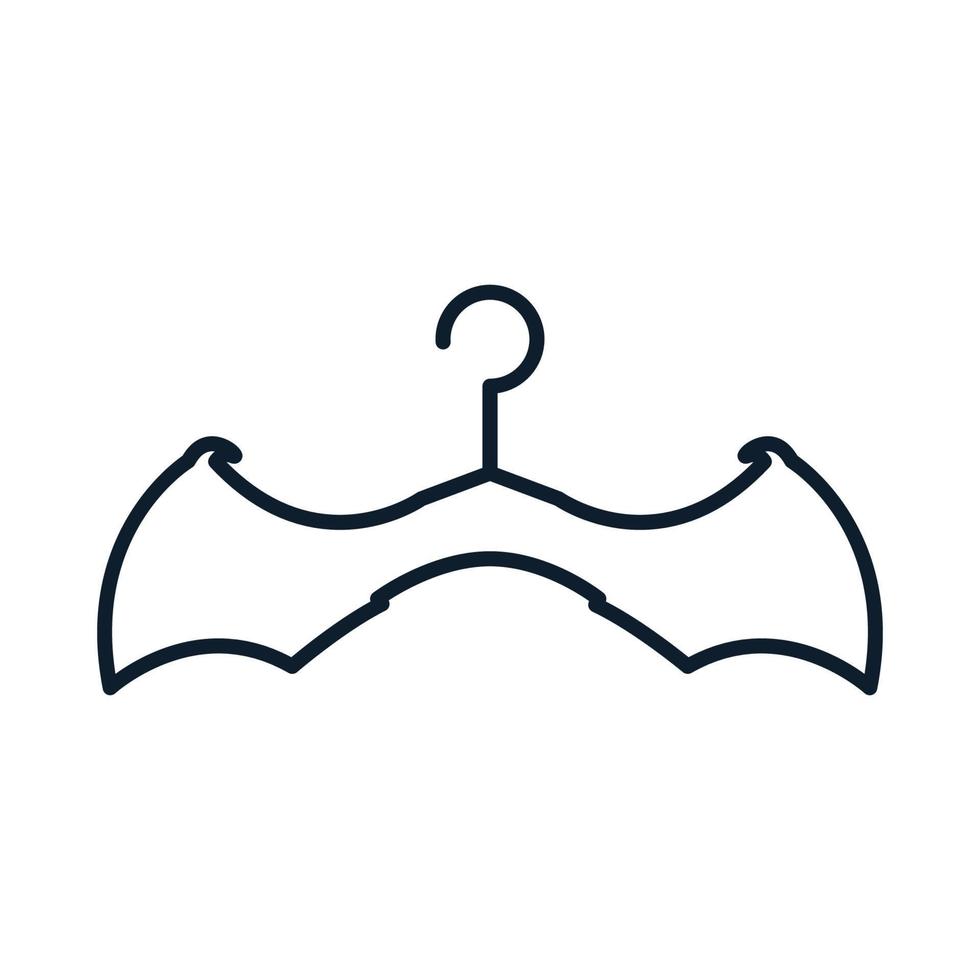 bat  with hanger logo vector illustration design