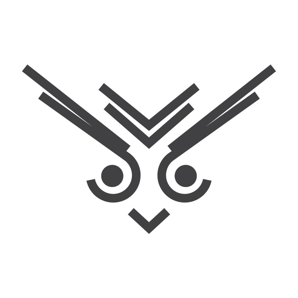 modern shape owl head logo symbol vector icon illustration graphic design