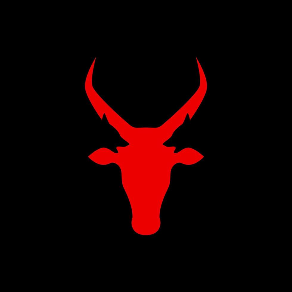 head deer with wolf howl logo design, vector graphic symbol icon illustration creative idea